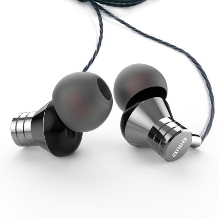 Aiwa ESTM-50SL Auriculares In-Ear con Micrófono, Color Plata Aiwa ESTM-50SL Auriculares In-Ear con Micrófono, Color Plata